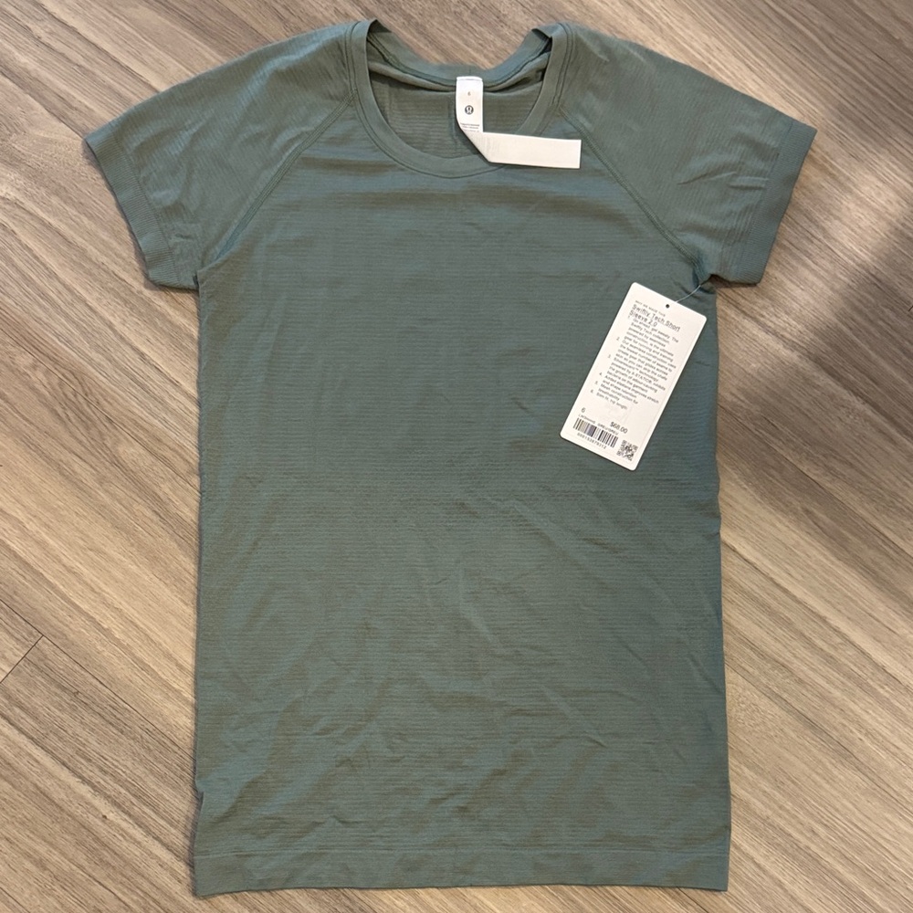 lululemon athletica swiftly tech short sleeve 2.0 gray eucalyptus